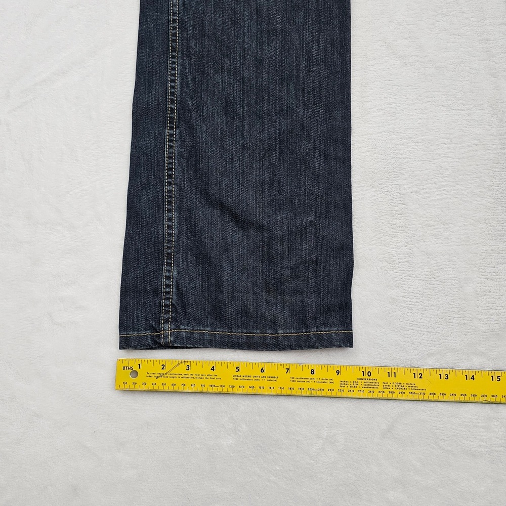 Wrangler Retro Relaxed Bootcut Jeans Mens 40x33 Dark Blue Denim Western Rodeo - Picture 7 of 12